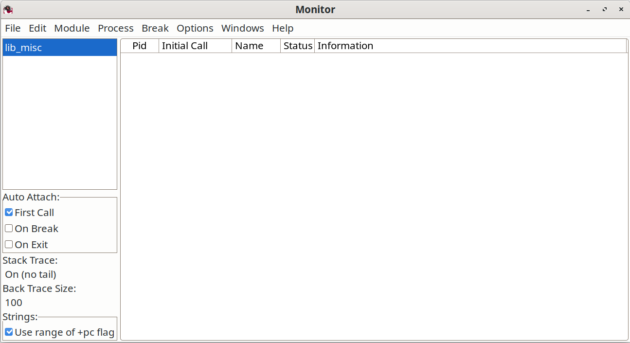 调试器初始视窗